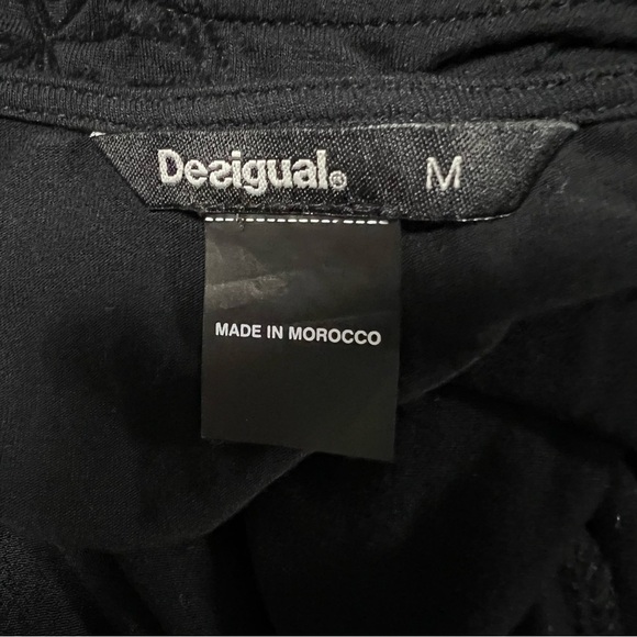 Desigual T-Shirt “Audrey” Floral Bell Sleeve Mandala High Low - Picture 7 of 12